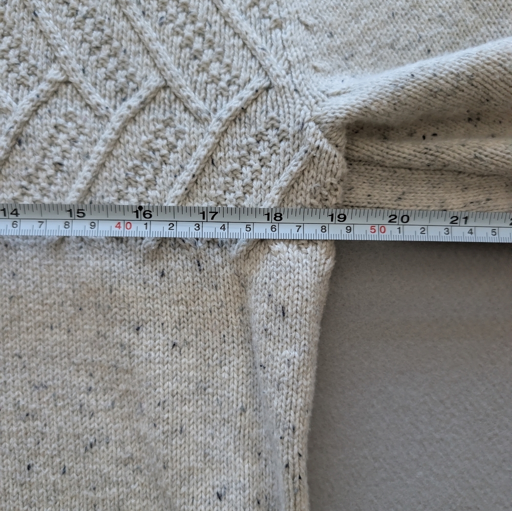 Chaps Shawl Collar Classic Fit Sweater Mens Ralph Lauren Cream Knit Sz S image 9